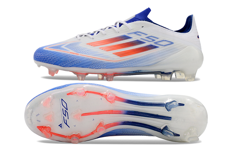 BOTA DE FUTBOL ADIDAS F50 ELITE FG - BLANCO/AZUL