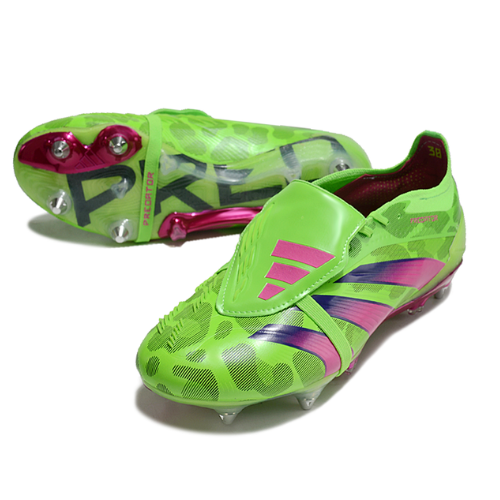 BOTA DE FUTBOL ADIDAS PREDATOR TONGUE SG ELITE - VERDE/ROSA